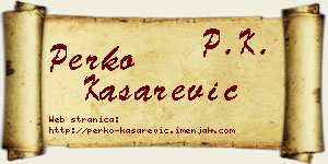 Perko Kašarević vizit kartica